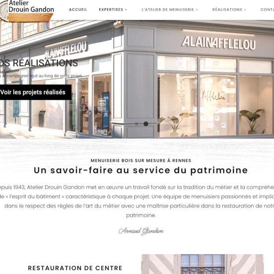 Atelier Drouin Gandon WordPress Création de site, 