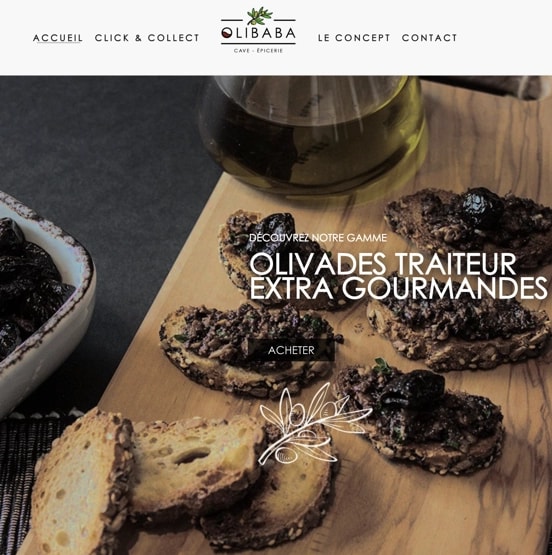 Olibaba Boutique en ligne, Woocommerce Epicerie traiteur, restaurant